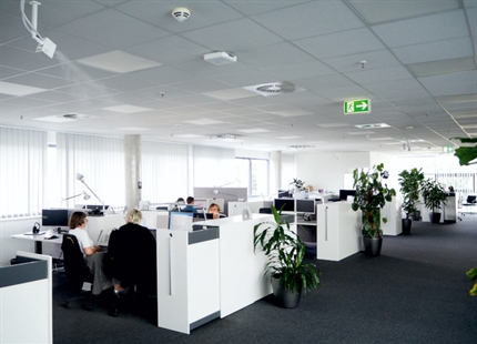 Luftbefeuchtung im Open-Space-Büro bei Jungheinrich