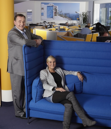 Luftbefeuchtung im Büro von Thomas Cook, bestmögliches Raumklima