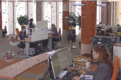 Grippeviren im Büro