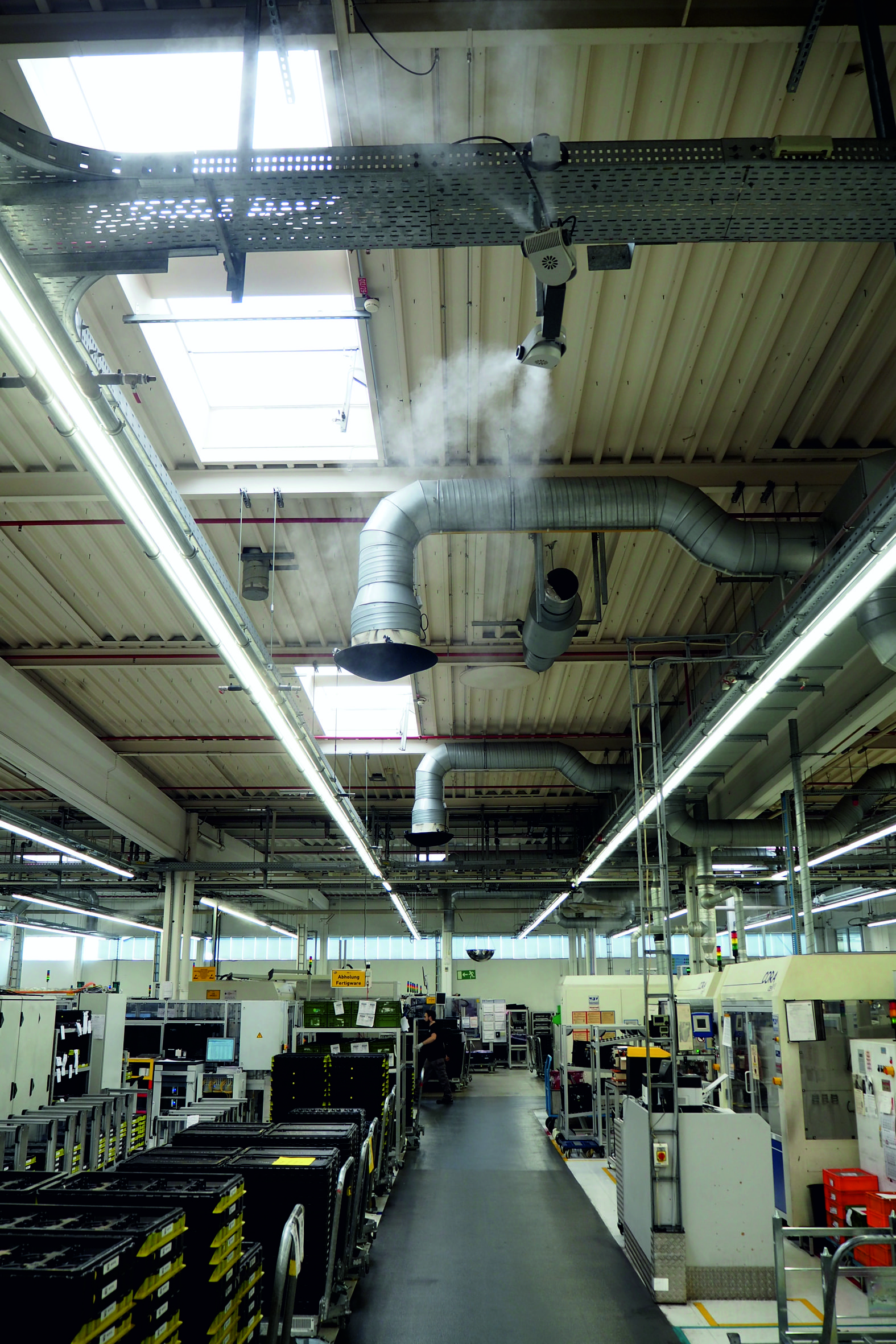 Das Luftbefeuchtungssystem TurboFog Neo sichert eine relative Luftfeuchte von rund 50 Prozent